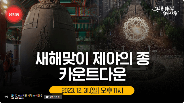 제야의종-타종행사-중계방송-실시간방송-라이브-자정의태양-새해맞이-카운트다운-행사-안내