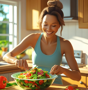 다이어트 식단하는 여자