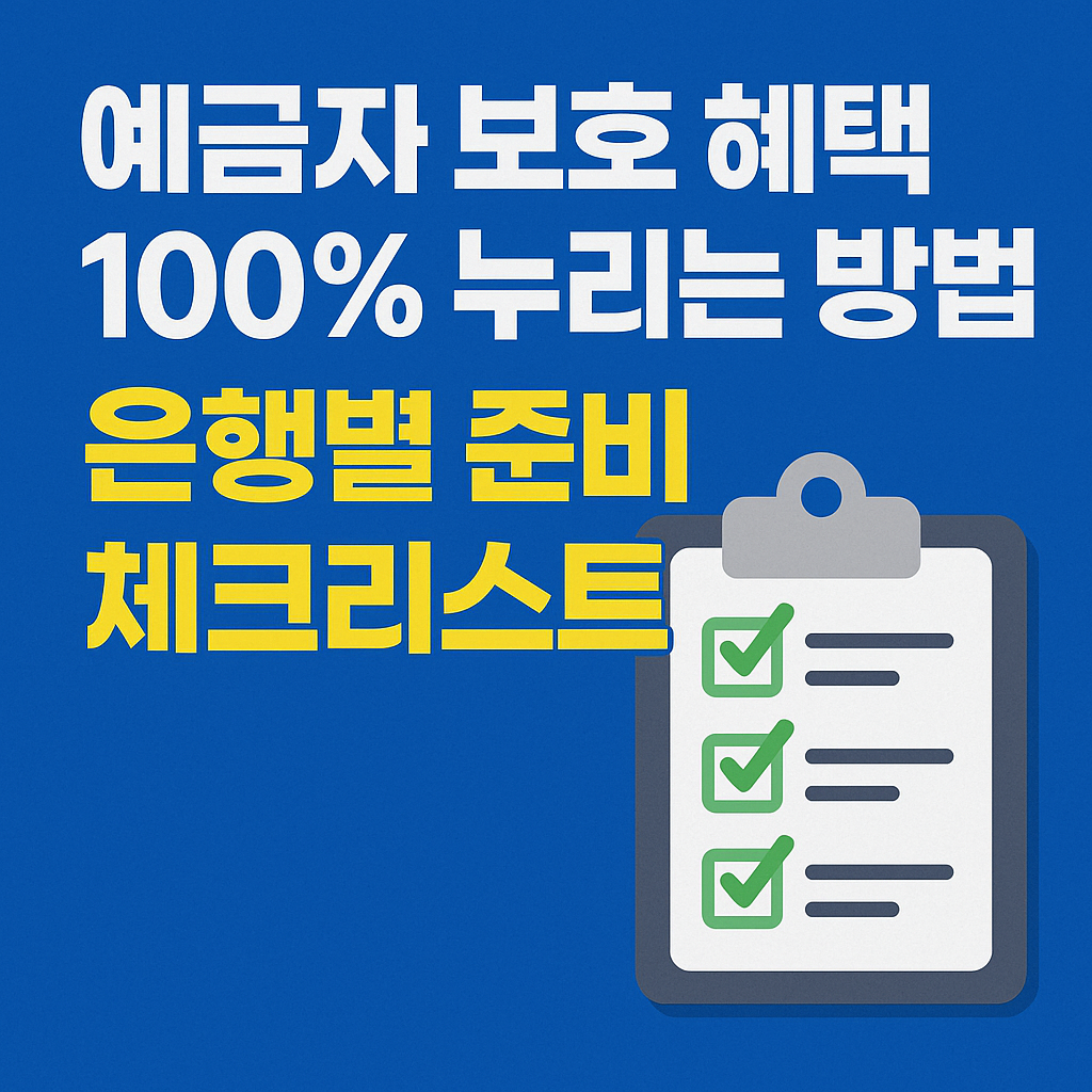 예금자 보호 혜택 100% 누리는 방법