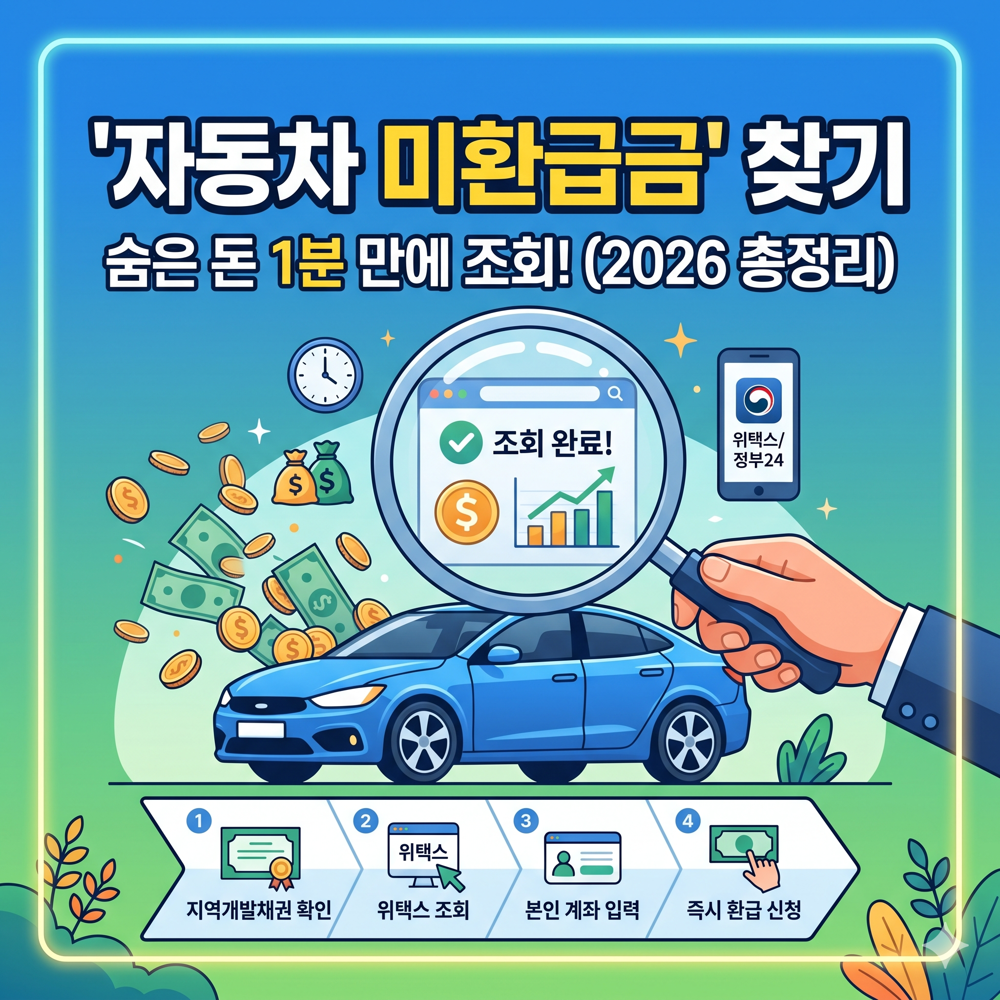 2026년 자동차 환급금 미환급금 조회 및 채권 환급 방법 총정리
