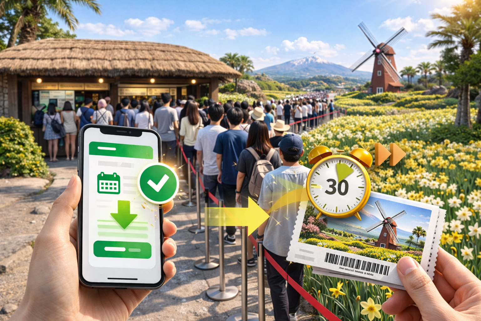 2026년 수선화 축제 줄 30분 단축하는 사전예약