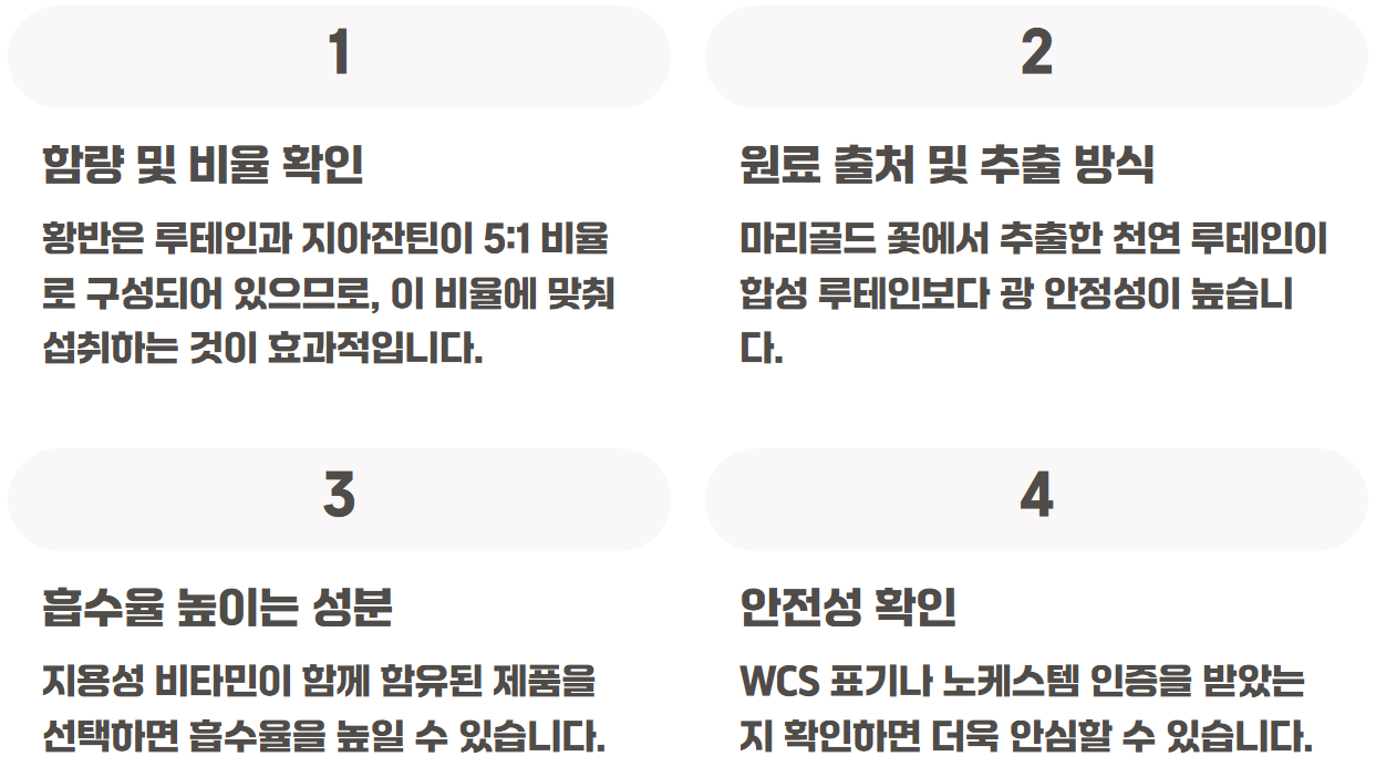 루테인 지아잔틴 효능 부작용