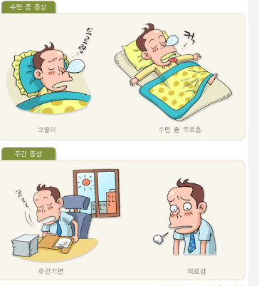 수면 무호흡 증상들