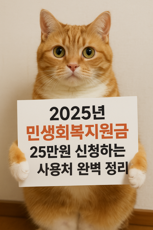 2025년 민생회복지원금 25만원 신청하는 방법과 사용처 완벽 정리