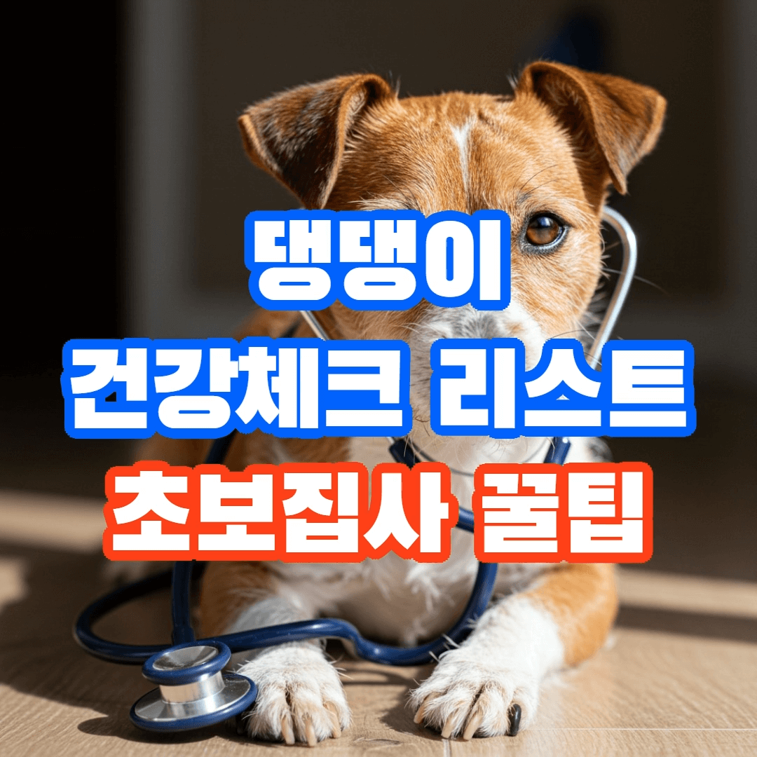 반려견 건강 체크리스트, 초보 주인 필수 가이드🐕&zwj;