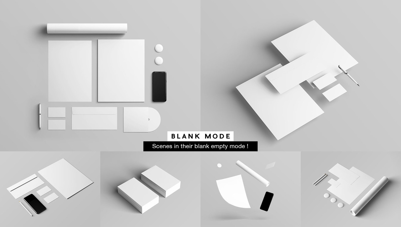 Stationery Branding & Identity Mockup &ndash; PSD(개인용지 브랜드 & 아이덴티티 목업 &ndash; PSD)