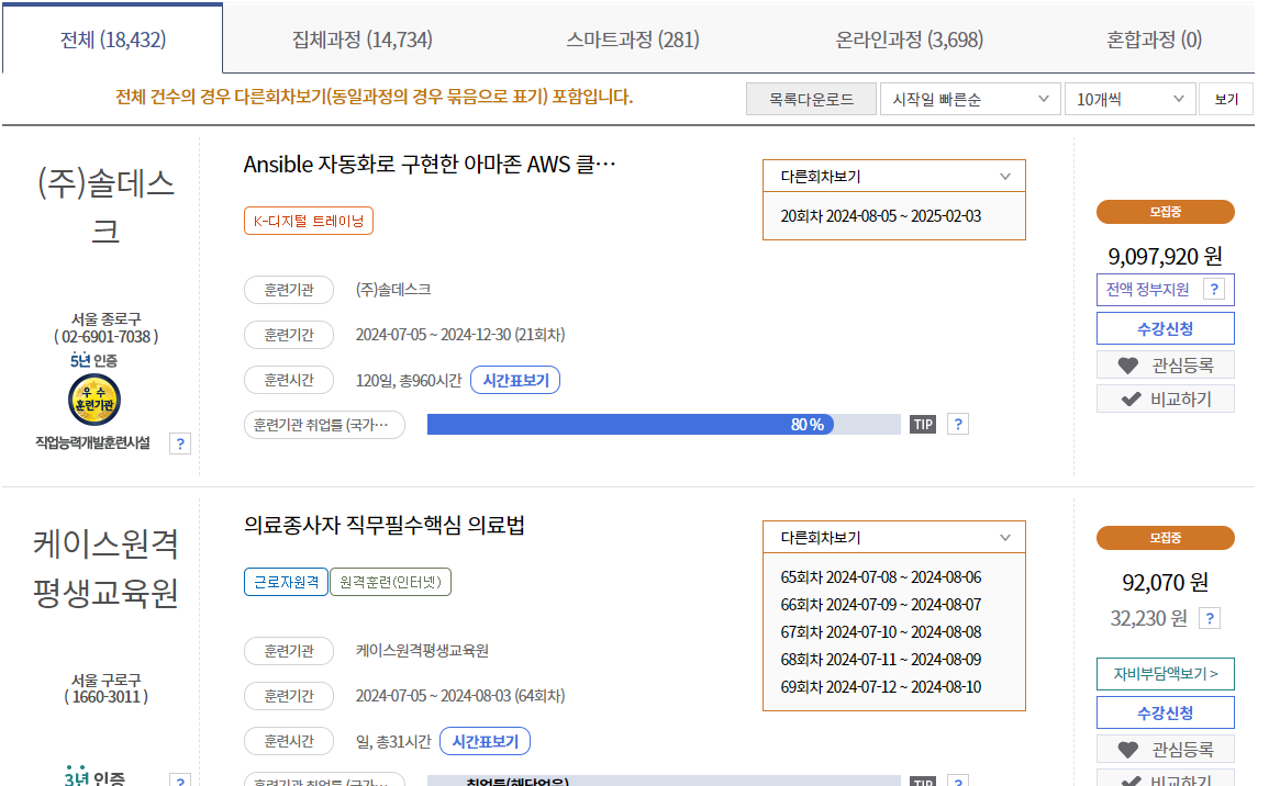 국민내일배움카드 신청, 자격, 사용처, 신청방법