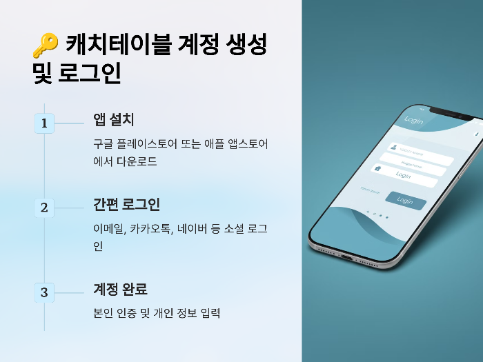 캐치테이블 계정 생성 및 로그인