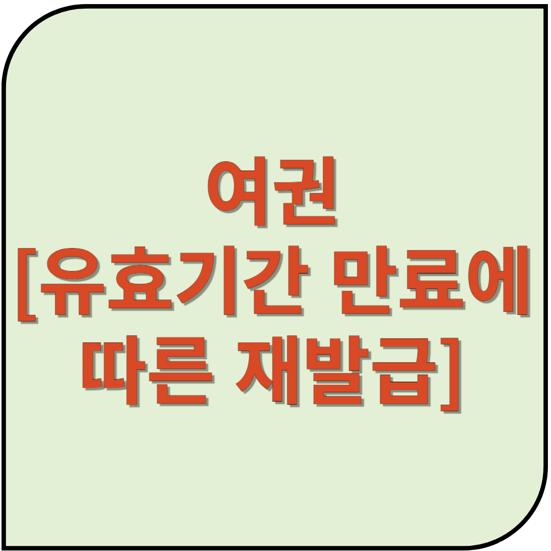 여권 [유효기간 만료에 따른 재발급]