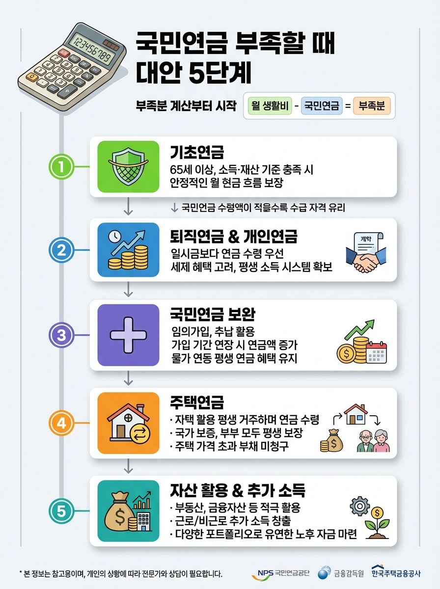 국민연금 부족할 때 대안 5단계