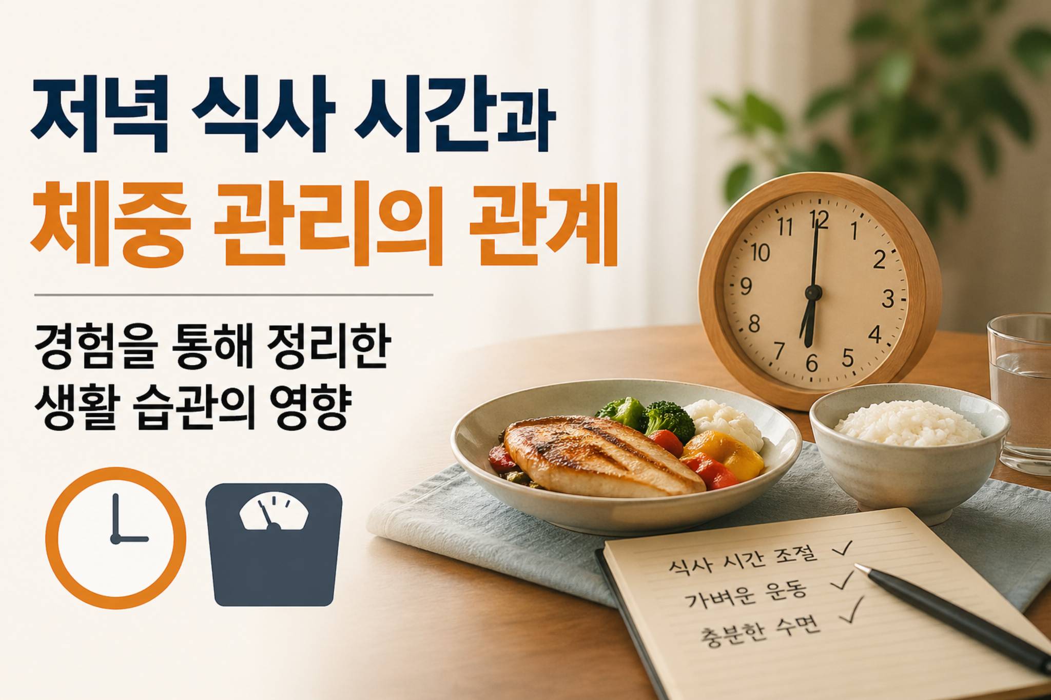 저녁 식사 시간과 체중 관리의 관계
