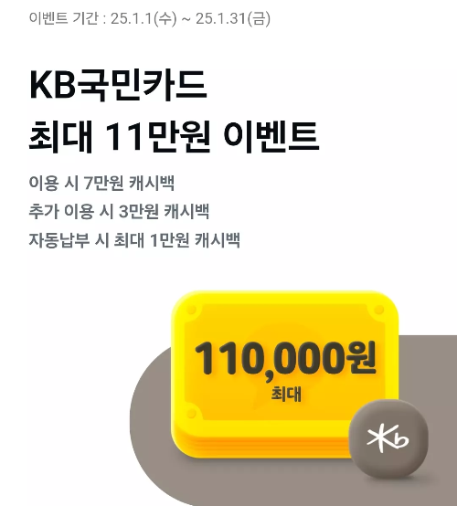 2025년+1월+신용카드+KB국민+신규혜택