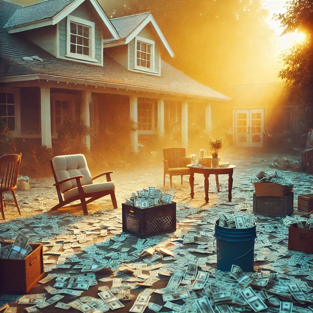 집이나 마당에 돈이 쌓여있는 꿈 해몽