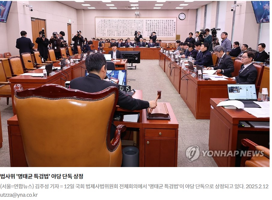 명태균 특검법 법사위 가결