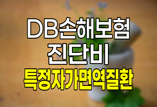 DB손해보험 특정자가면역질환진단비 보험 상세 분석 - 보장범위와 가입조건