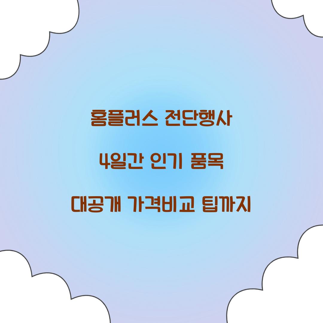 홈플러스 전단행사