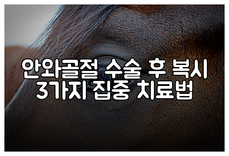 안와골절 수술 후 복시 3가지 집중 치료법