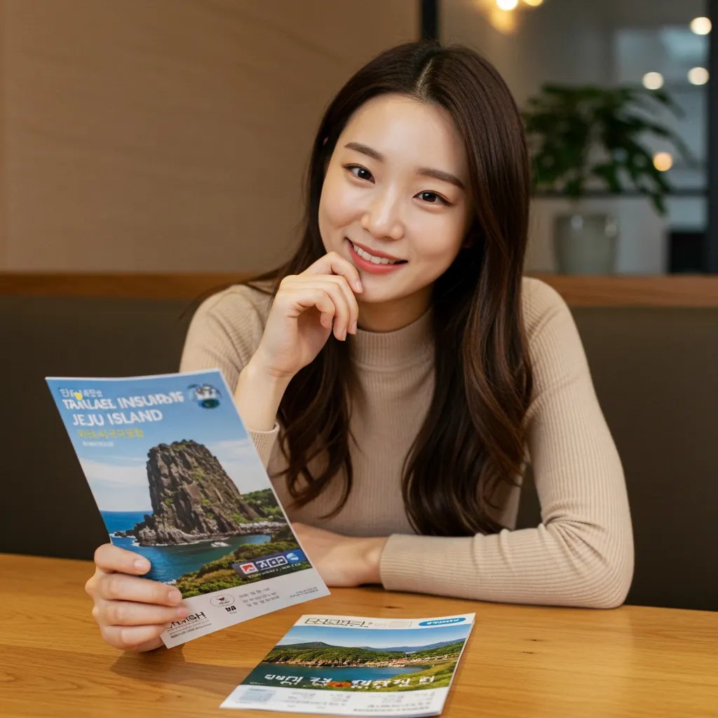 제주도 여행보험_웃고있는 여성