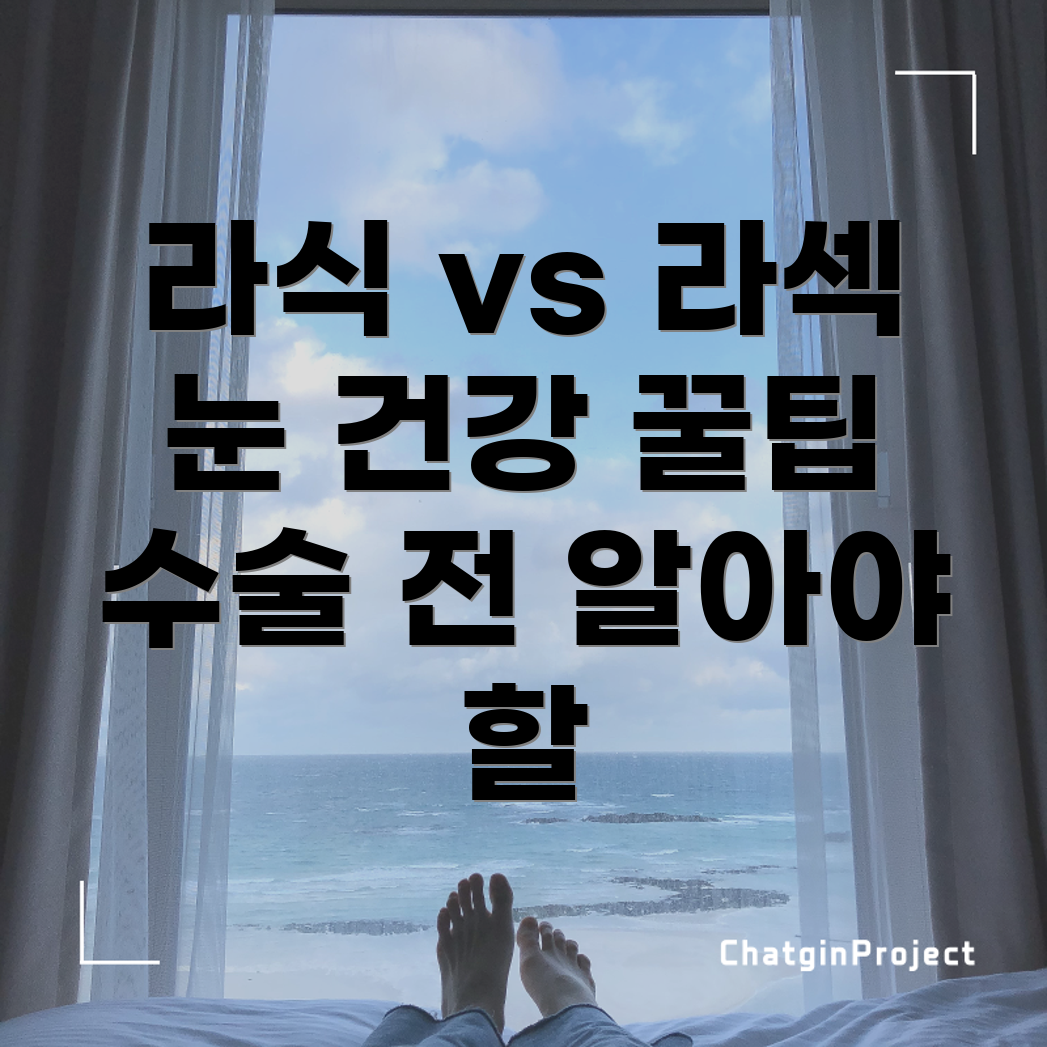 라식과 라섹 가격 정보