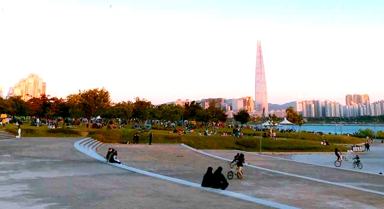 시민들과 어우러진 뚝섬 한강공원의 전경. [ⓒ네이버플레이스 뚝섬한강공원]