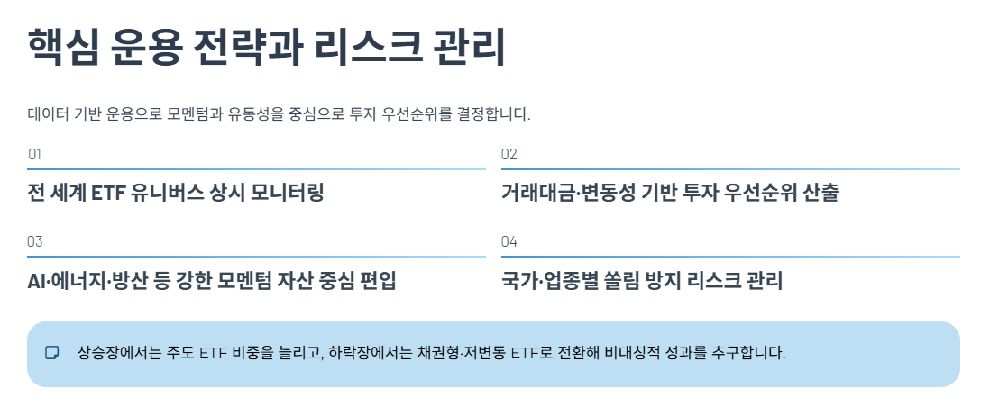 핵심 운용 전략과 리스크 관리