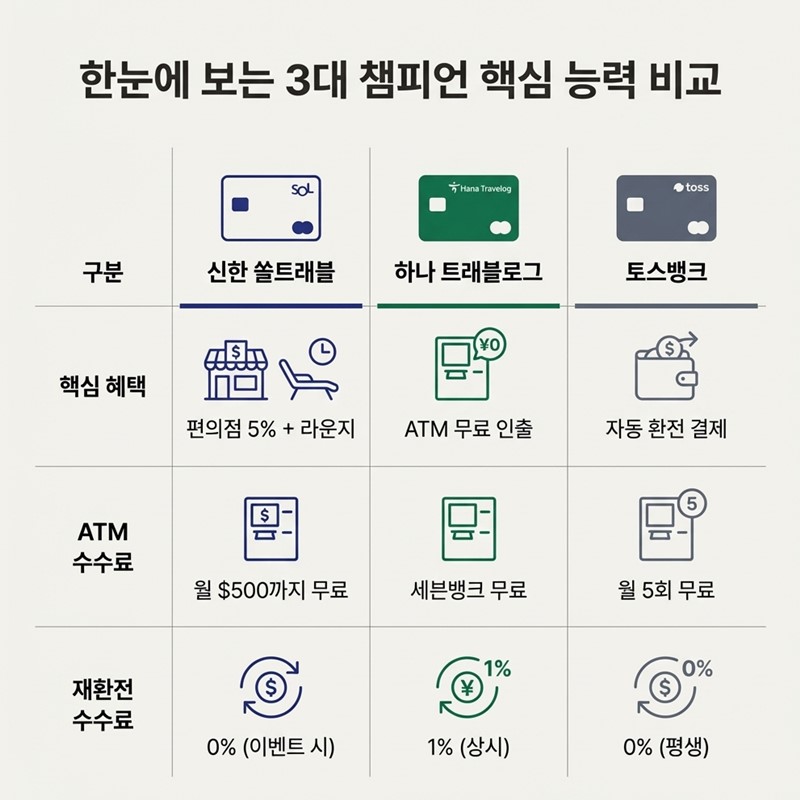 주요 3사 카드의 핵심 혜택
