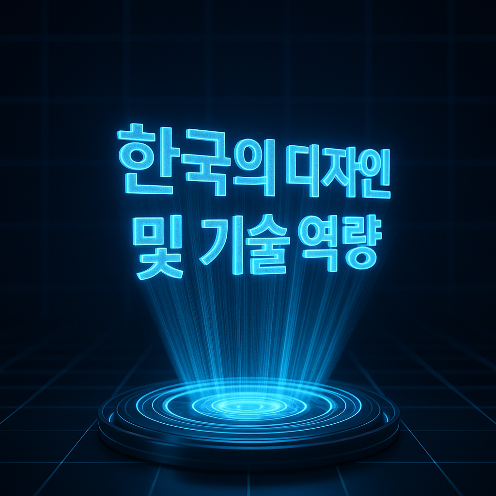 여러 장의 OLED 패널이 연결된 대형 디지털 조형물이 전시장 벽면을 가득 채우고, 관람객이 사진을 찍는 모습