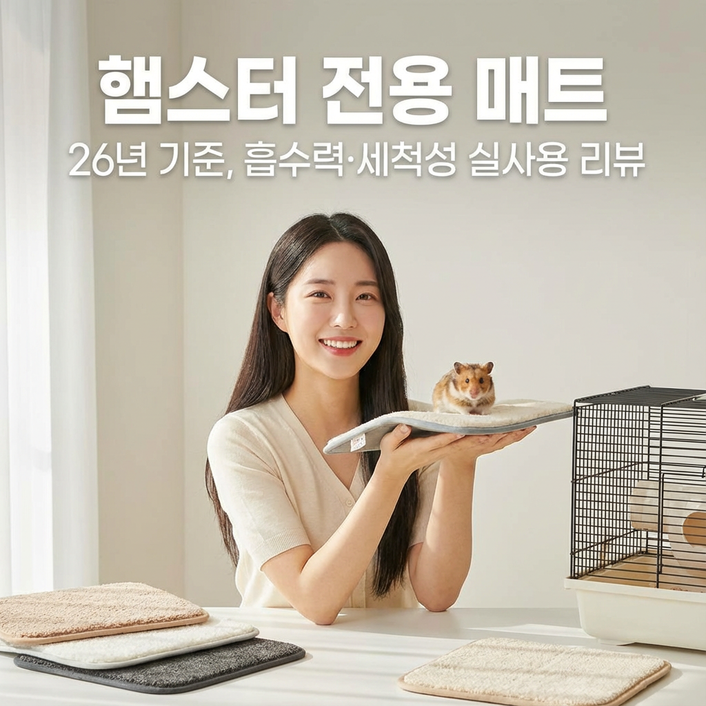 햄스터 전용 매트 26년 기준 ｜ 흡수력&middot;세척성 실사용 리뷰
