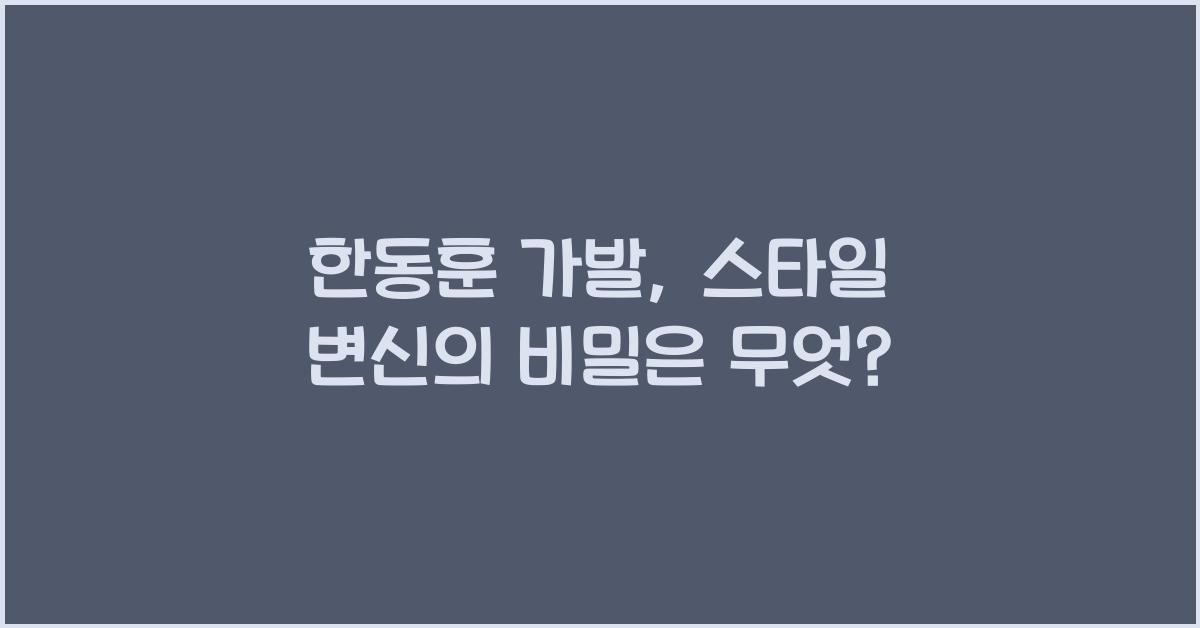 한동훈 가발