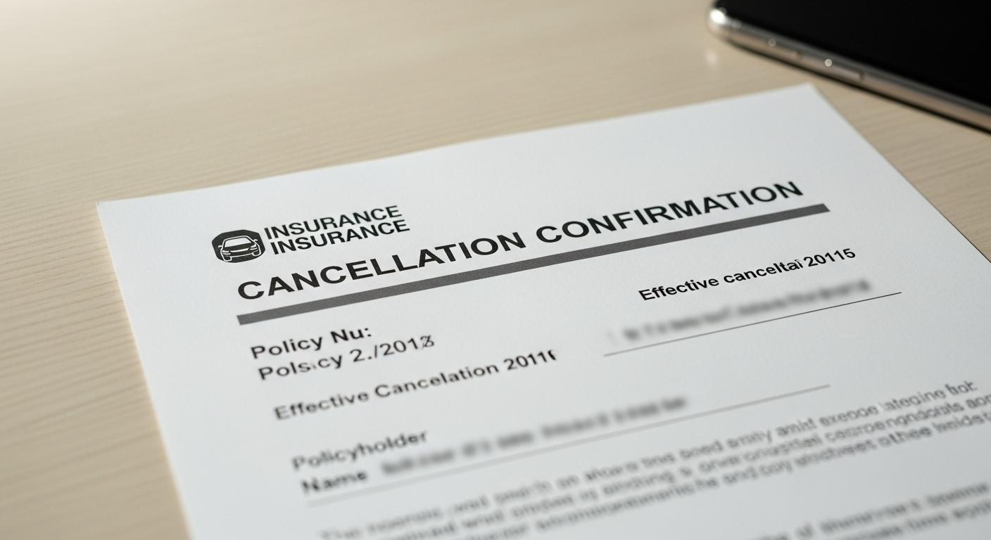 운전자보험 해지확인서