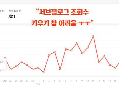 티스토리 서브블로그 기록