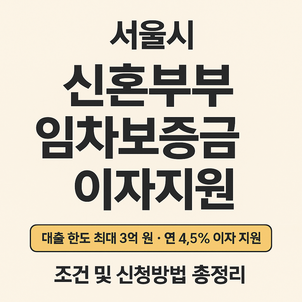 서울 신혼부부 임차보증금 지원