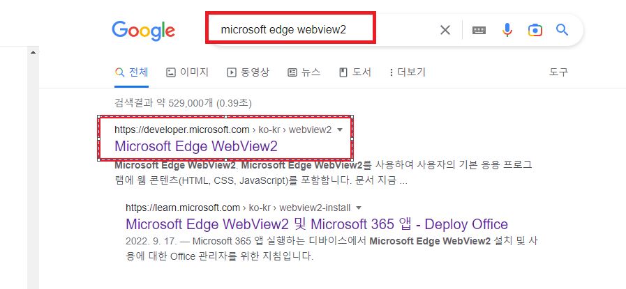 microsoft edge webview2 설치 방법