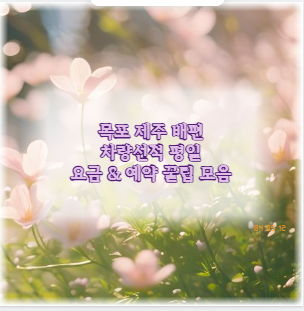 목포 제주 배편 차량선적 평일 요금 &amp; 예약 꿀팁 모음