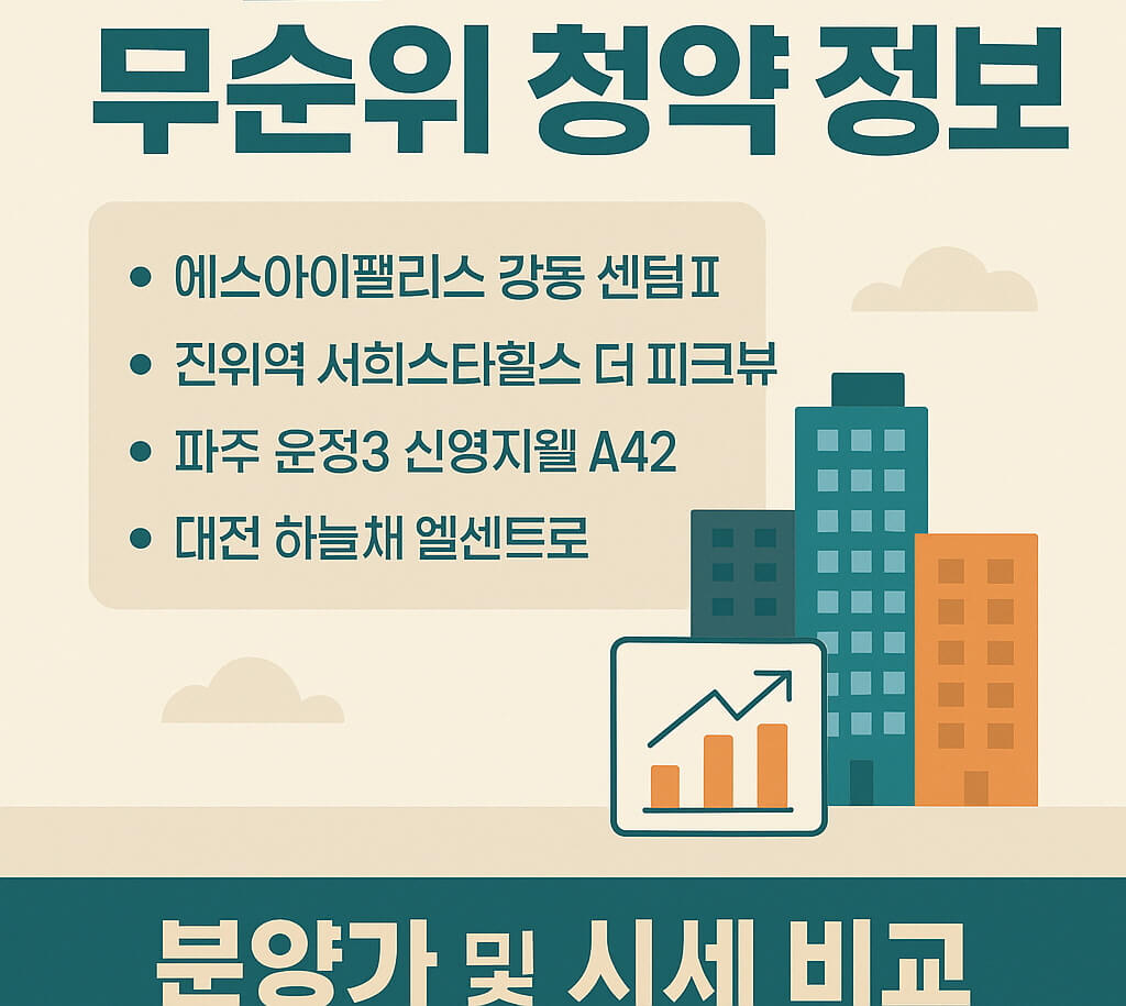 2025년 7월 23일 이후 무순위 청약 아파트 완전 분석