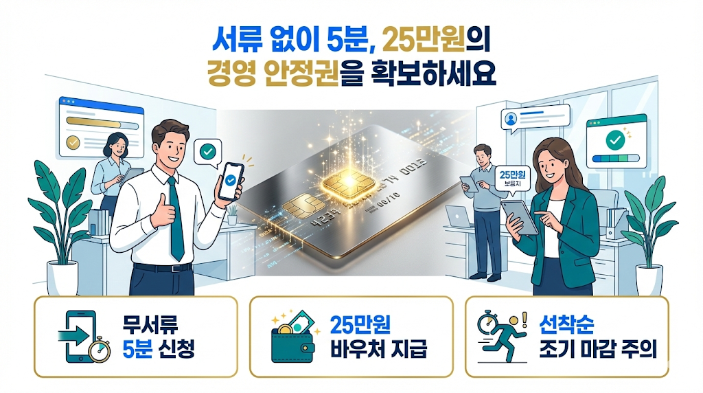 25만원 경영 안정권 인포그래픽