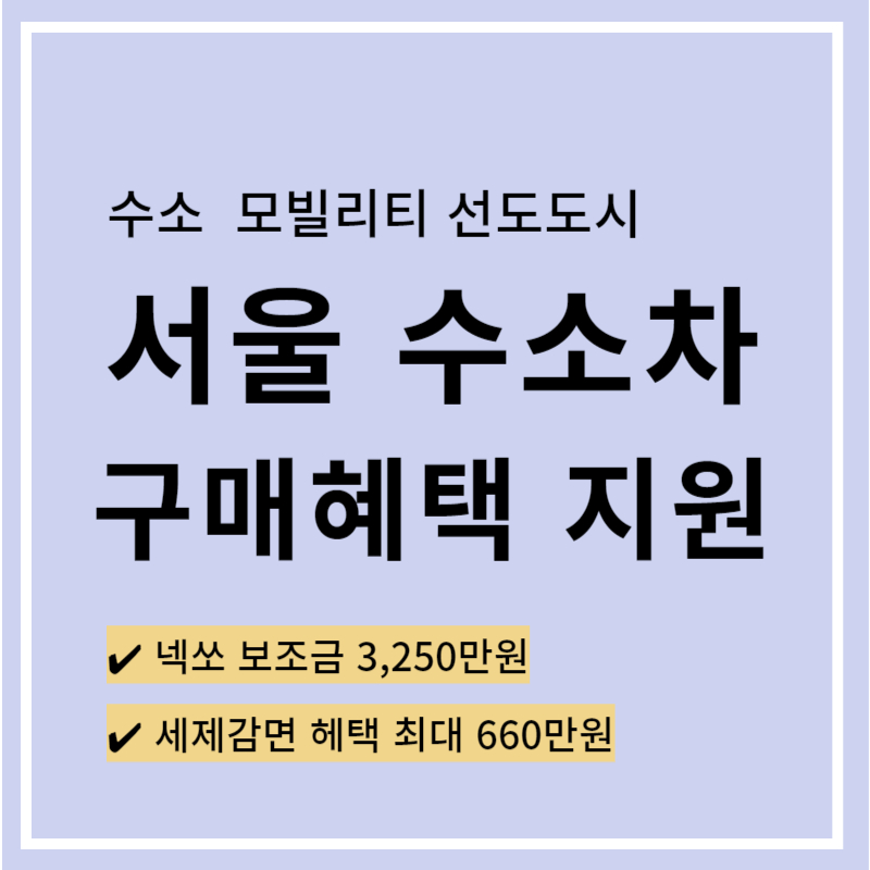서울 수소차 지원