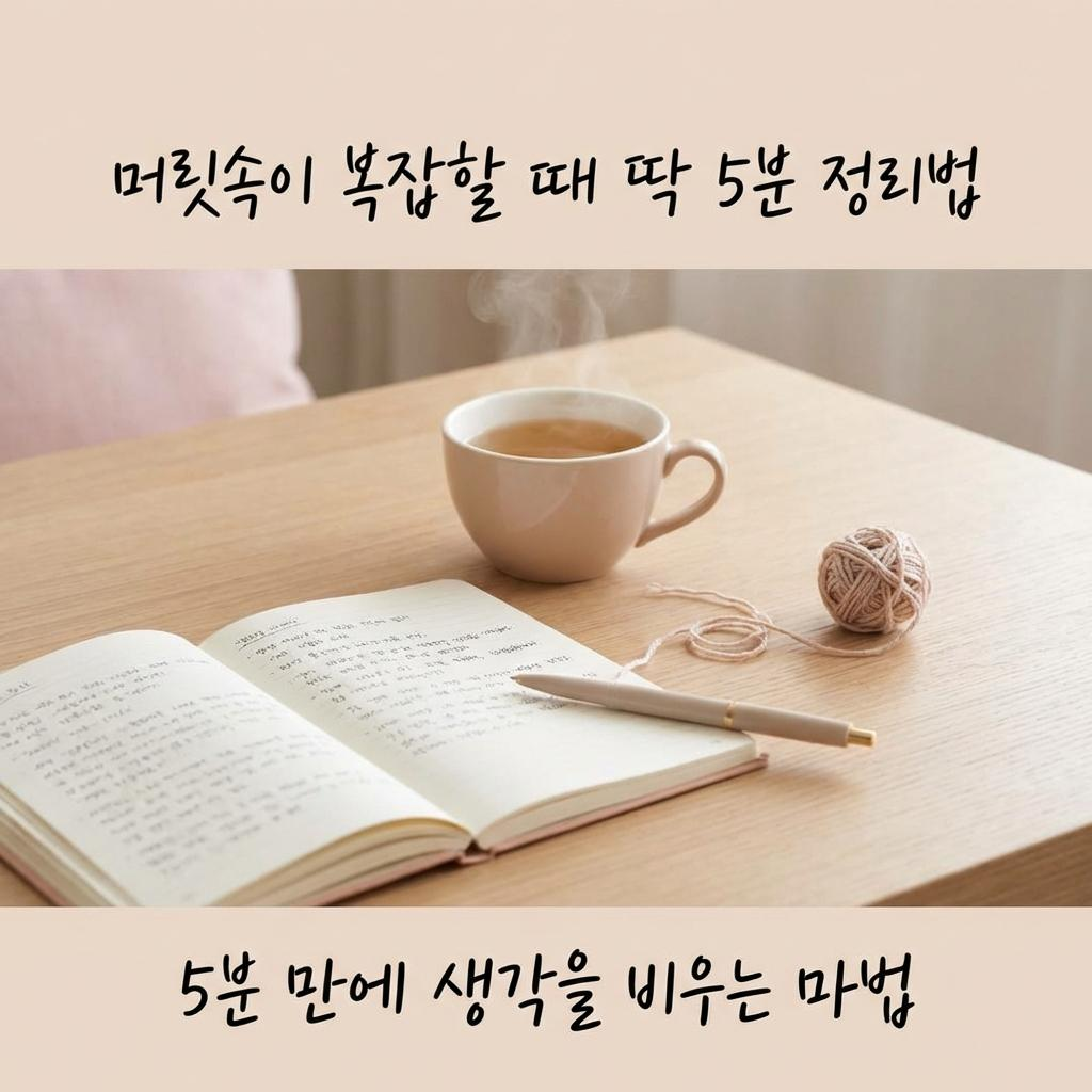 머릿속이 복잡할 때 딱 5분 정리법