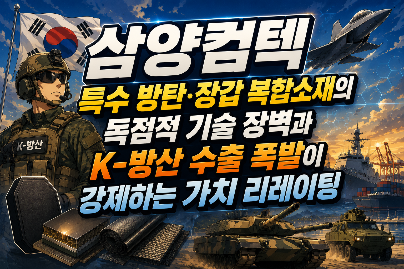 삼양컴텍 K-방산 기술 홍보 포스터