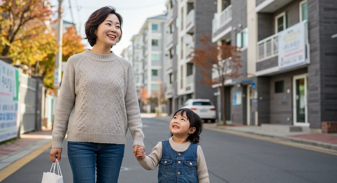 이혼 후 지분대출로 자녀와 함께 새로 이사할 집을 보며 희망을 얻는 한국 여성
