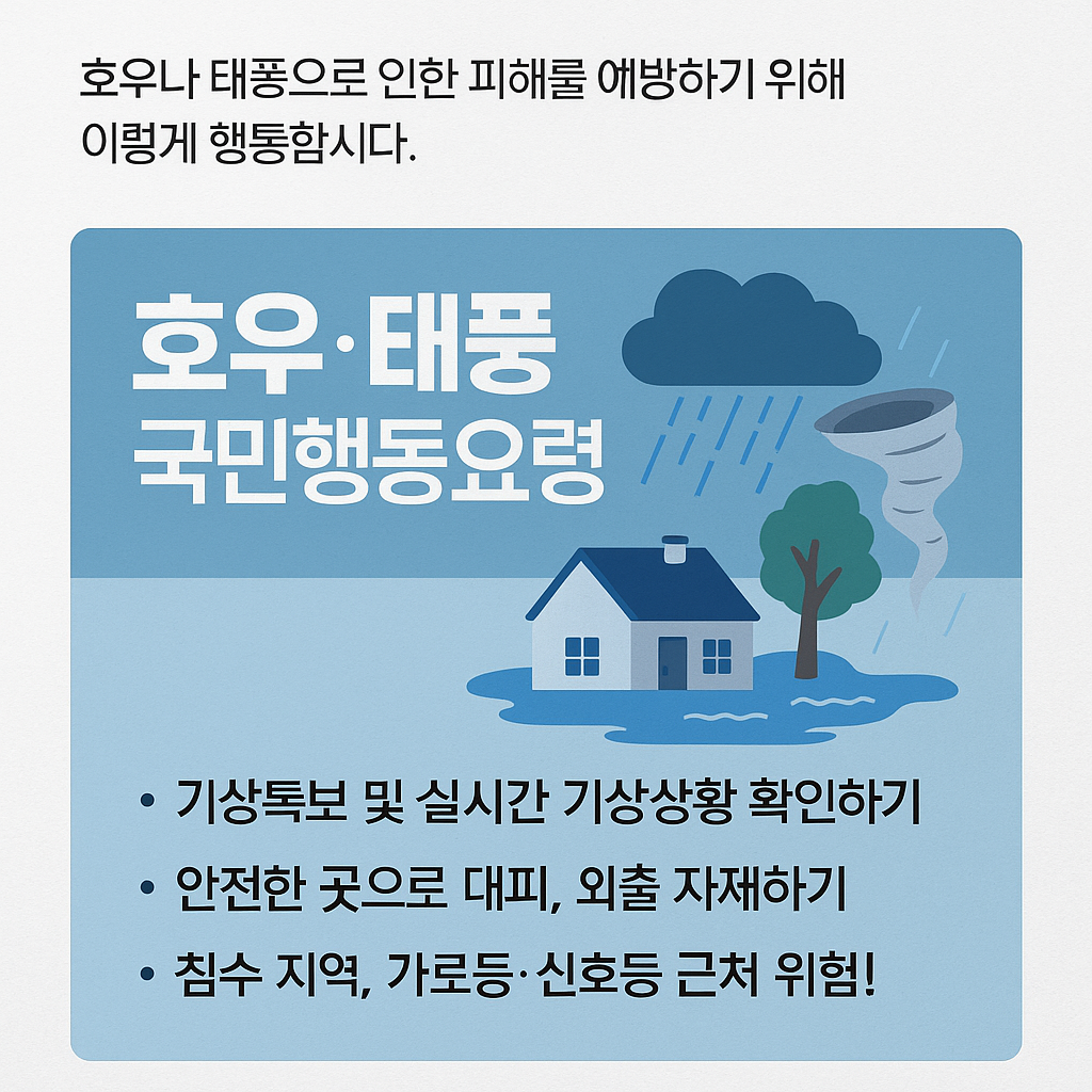 호우&middot;태풍 국민행동요령