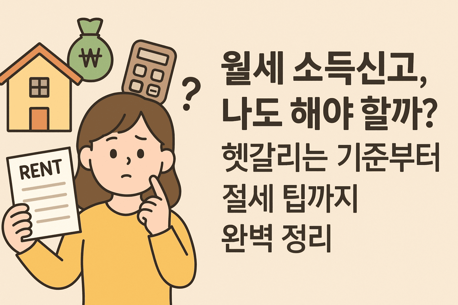 월세 소득신고, 나도 해야 할까? 헷갈리는 기준부터 절세 팁까지 완벽 정리!