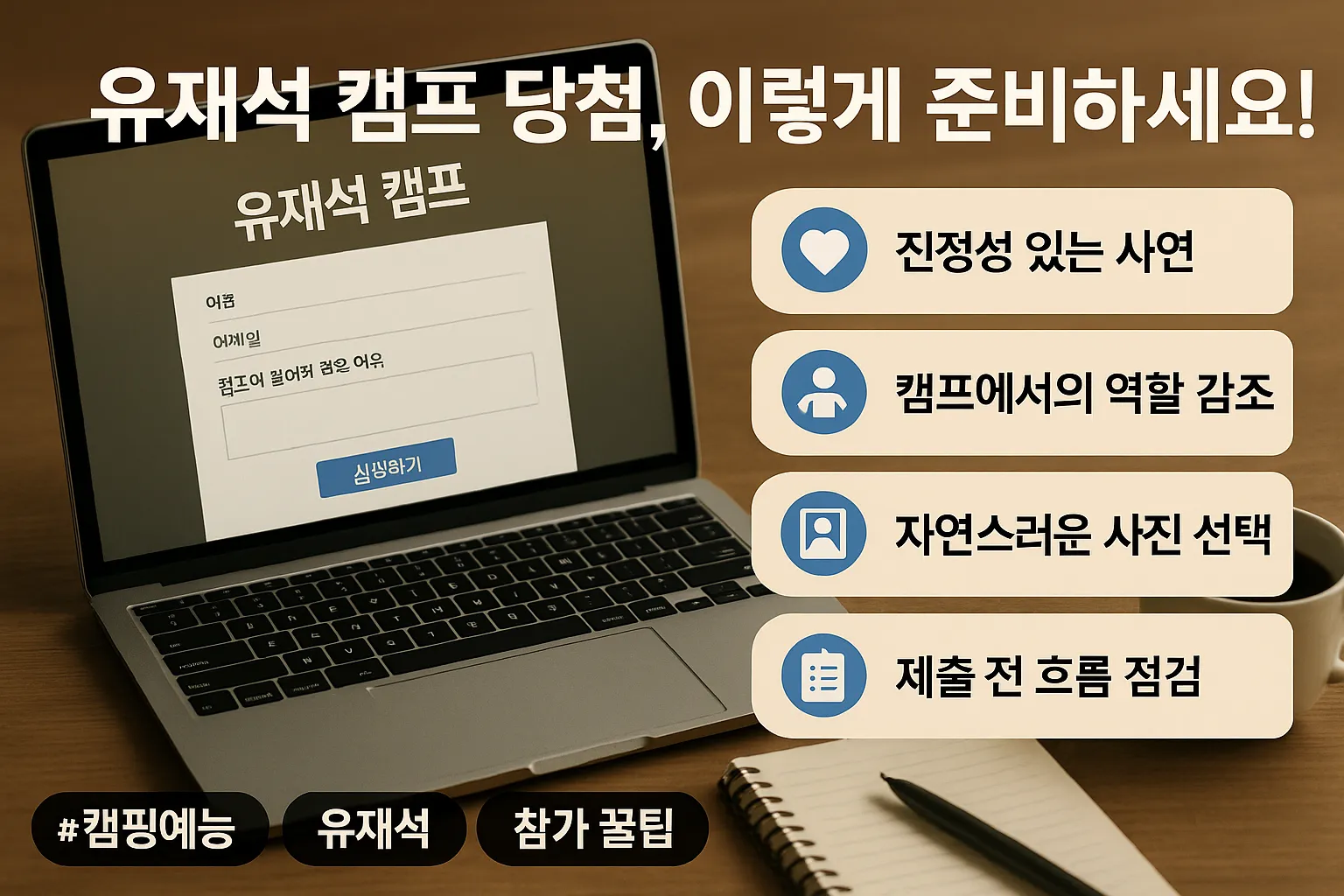유재석 캠프 신청, 당첨 관련 사진