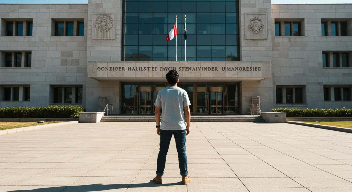 근로자대상 정부지원 채무통합을 위해 금융기관을 방문한 모습