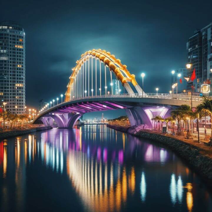다낭 여행 준비물 이거보고 준비하세요! - 3. 다낭 여행시 추천 명소 - 3.1 탄 키 로고 다리 (Thanh Khe Logos Bridge) 다낭 여행 준비물