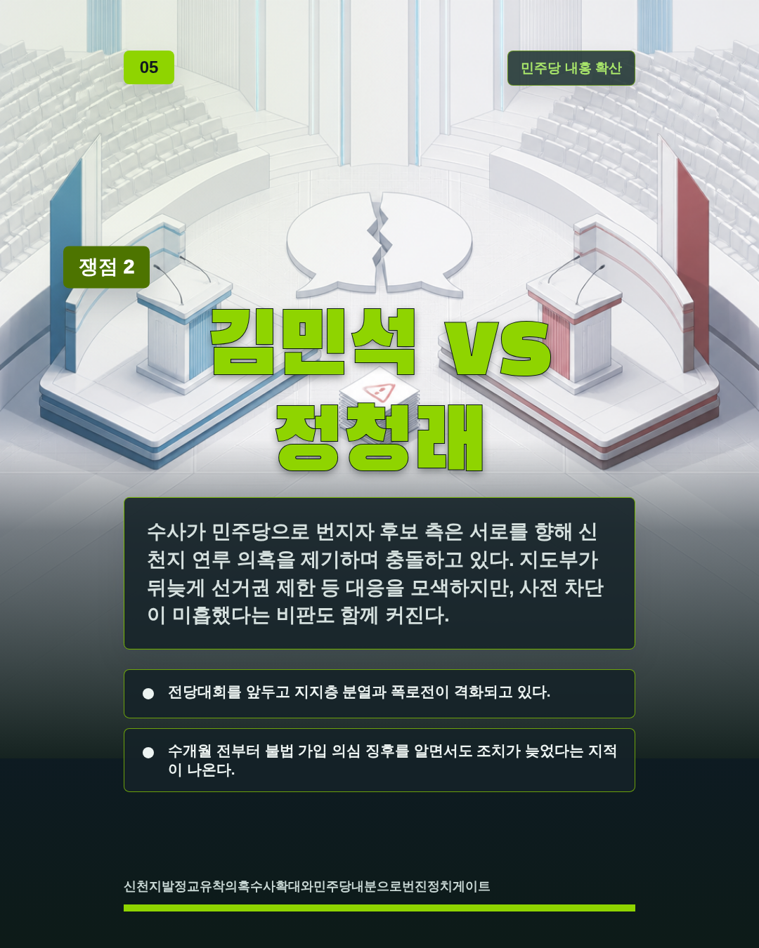 김민석 vs 정청래