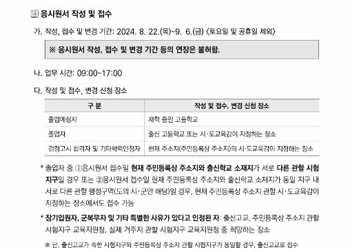 2025 수능 원서 접수