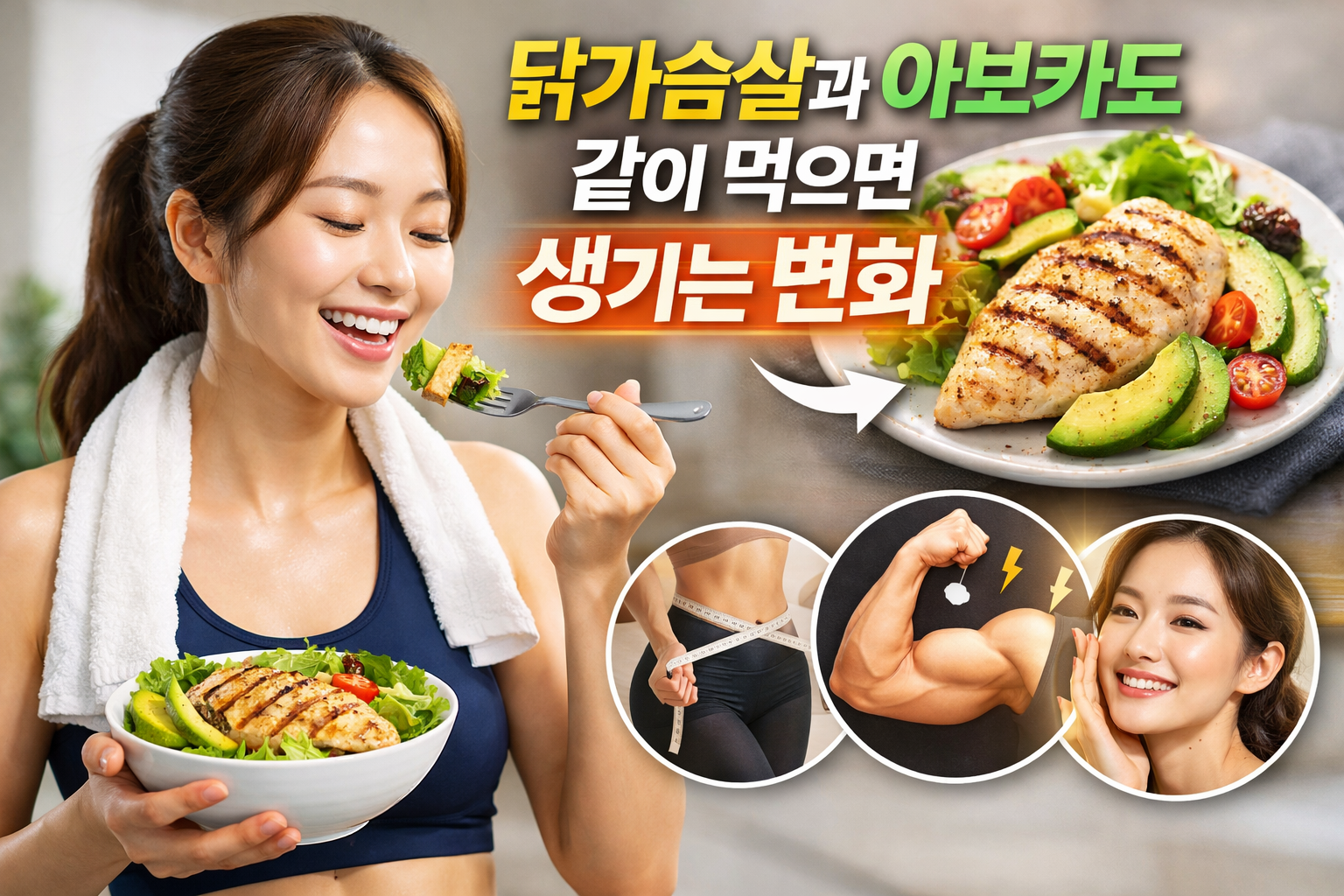 닭가슴살과 아보카도