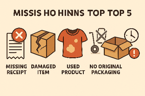 자주 하는 실수 TOP 5 &ndash; 이것 때문에 반품 거절됩니다