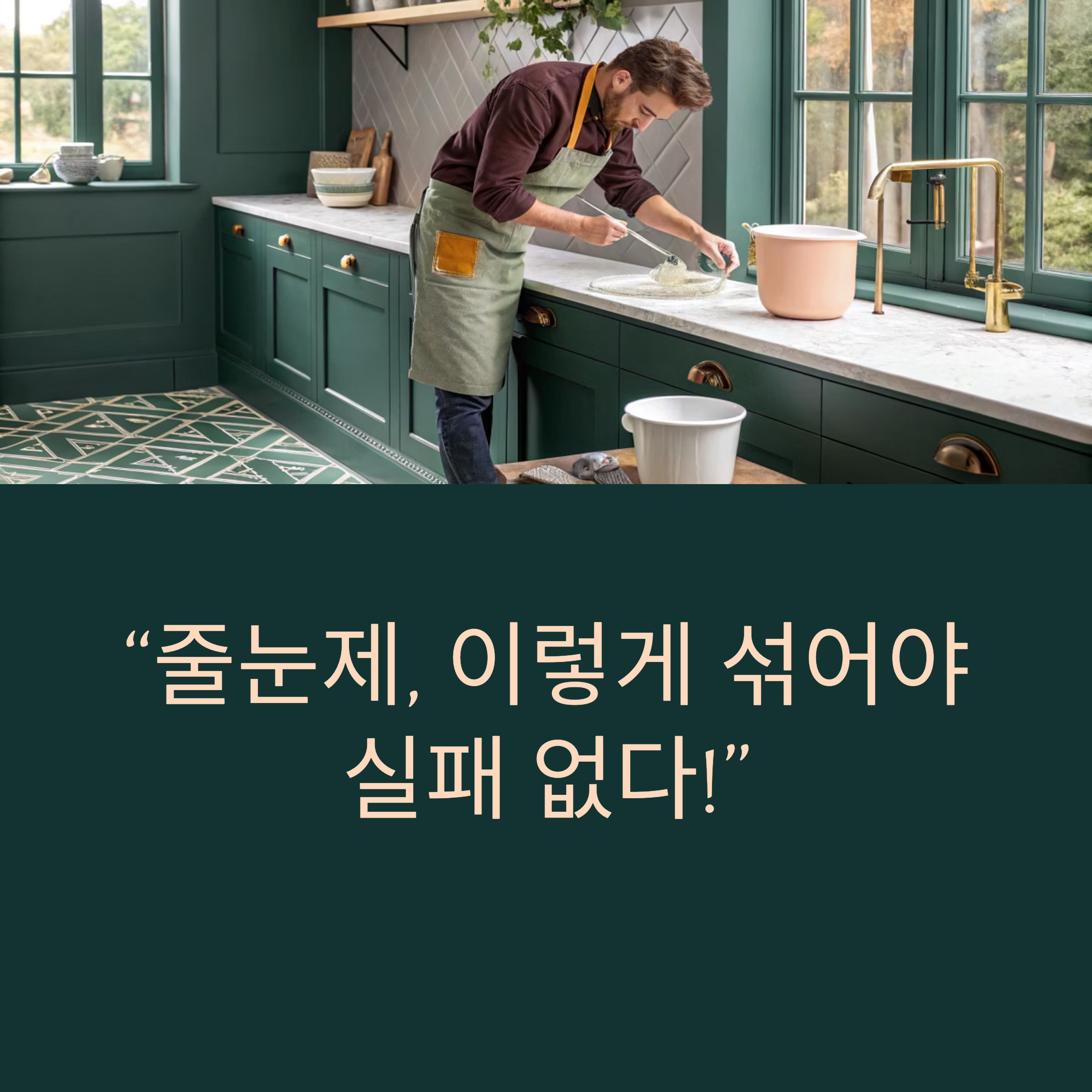 줄눈제 혼합 비율 완전정복|굳지 않게, 딱 맞게!